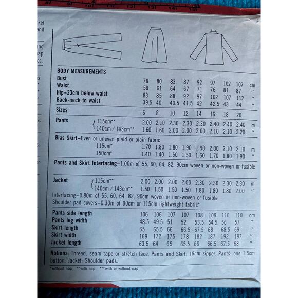 Simplicity Sewing pattern 5198 Suit skirt blazer pants - Picture 5 of 5